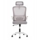 Καρέκλα γραφείου "BLAZER" από mesh ύφασμα σε χρώμα γκρι/λευκό 60x58x110/130