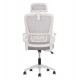 Καρέκλα γραφείου "BLAZER" από mesh ύφασμα σε χρώμα γκρι/λευκό 60x58x110/130