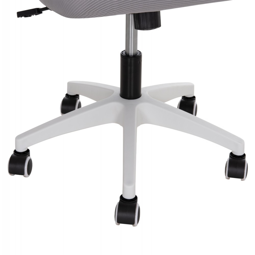 Καρέκλα γραφείου "BLAZER" από mesh ύφασμα σε χρώμα γκρι/λευκό 60x58x110/130