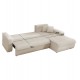 Καναπές-κρεβάτι "KANSO" με δεξιά γωνία απο ύφασμα σε χρωμα μπεζ 244x188x80
