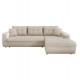 Καναπές-κρεβάτι "KANSO" με δεξιά γωνία απο ύφασμα σε χρωμα μπεζ 244x188x80