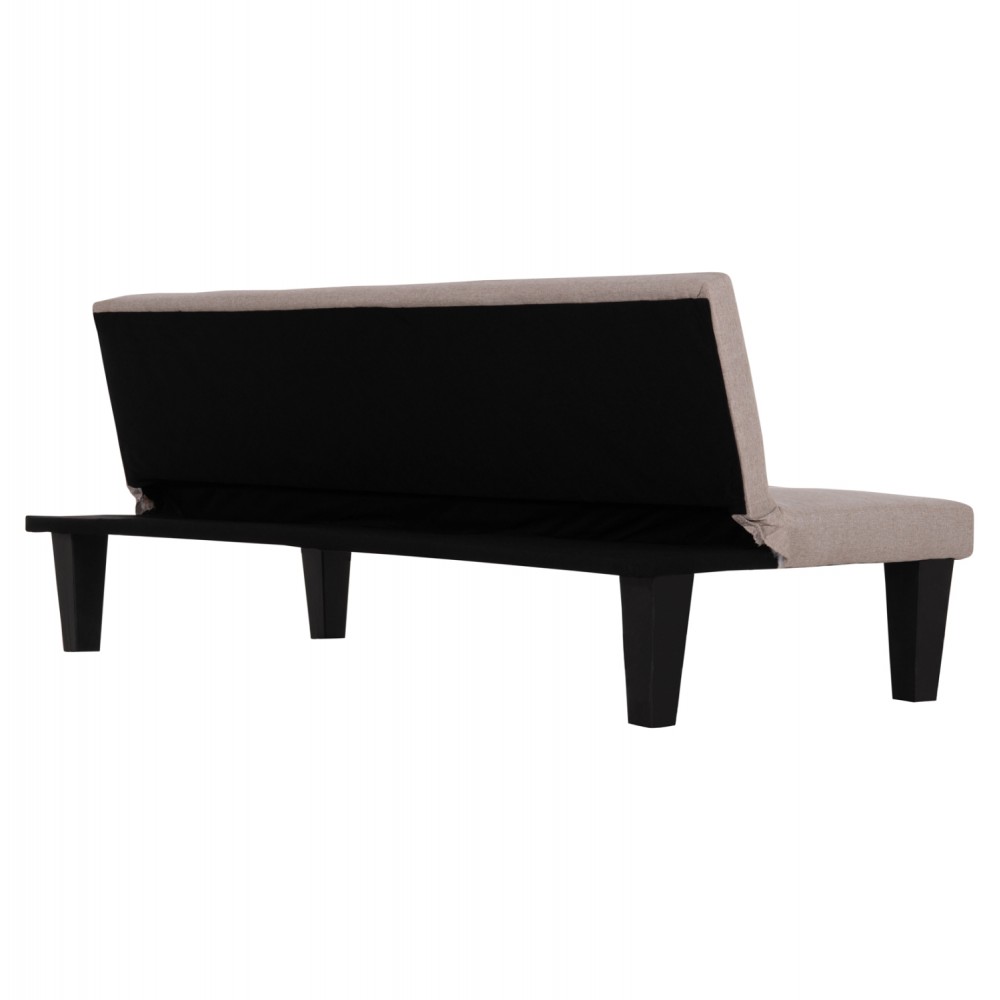 Καναπές-κρεβάτι "KORO" 3θέσιος απο PU δέρμα σε χρώμα μπεζ 165x75x64