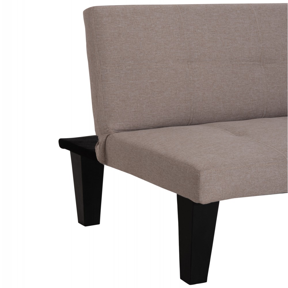 Καναπές-κρεβάτι "KORO" 3θέσιος απο PU δέρμα σε χρώμα μπεζ 165x75x64