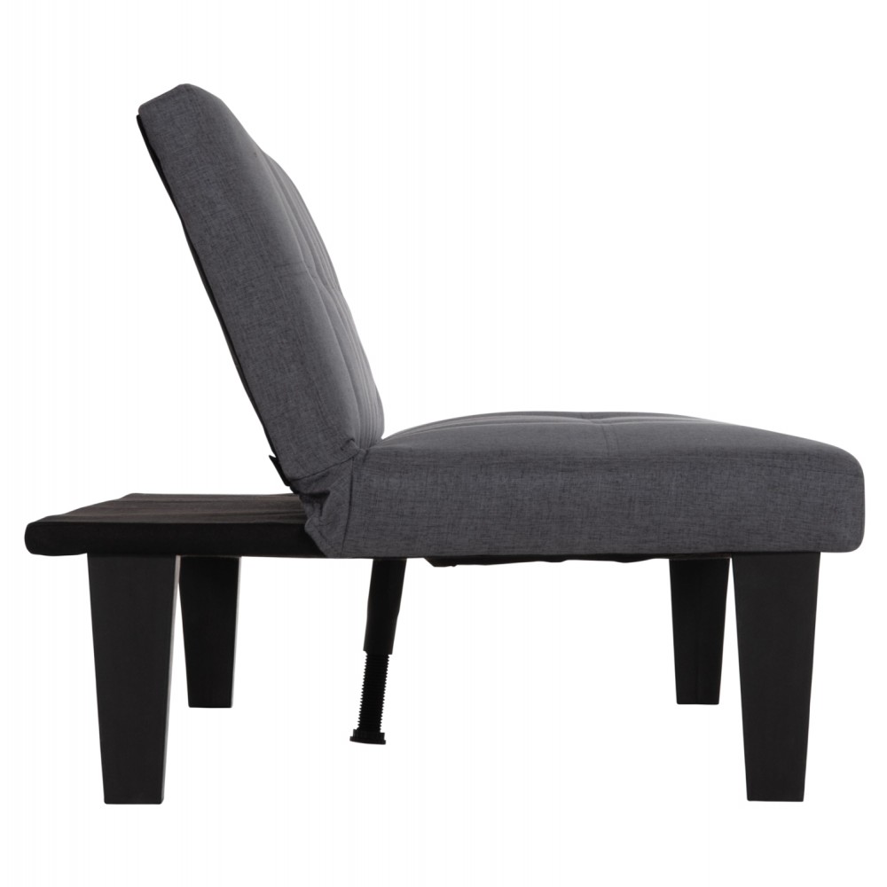 Καναπές-κρεβάτι "KORO" 3θέσιος απο PU δέρμα σε χρώμα γκρι 165x75x64