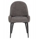 Καρέκλα "SARKY" απο ύφασμα μπουκλέ/μέταλλο σε χρώμα γκρι/μαύρο 56x64x88
