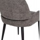 Καρέκλα "SARKY" απο ύφασμα μπουκλέ/μέταλλο σε χρώμα γκρι/μαύρο 56x64x88