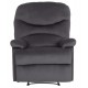 Πολυθρόνα Relax "BRAYLEN" απο βελούδο σε χρώμα γκρι 85x90x95