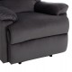 Πολυθρόνα Relax "BRAYLEN" απο βελούδο σε χρώμα γκρι 85x90x95