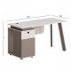 Γραφείο με αριστερό ντουλάπι "NEWLINE" σε χρώμα ανοιχτό καφέ/εκρού 120x60x75