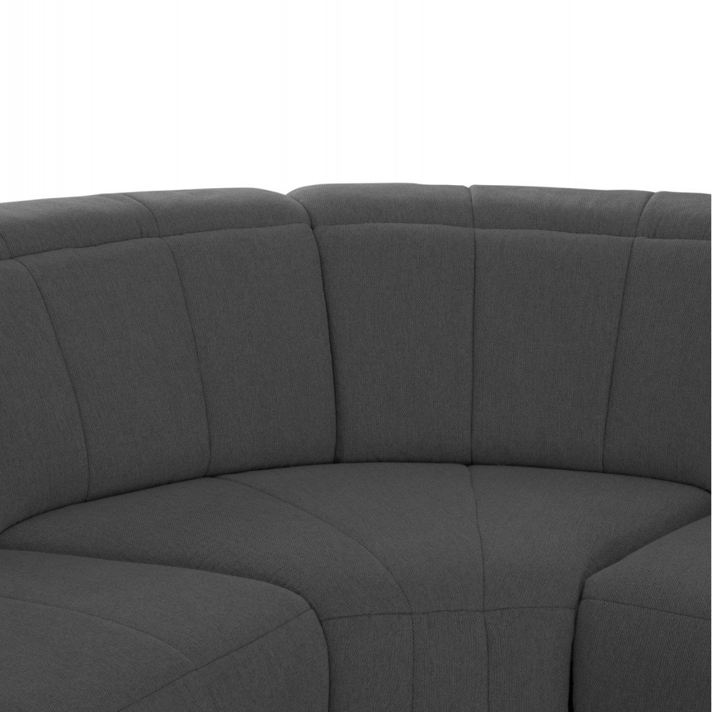 Γωνιακός καναπές με recline "ORACLE" από ύφασμα σε χρώμα γκρι 260x260x94