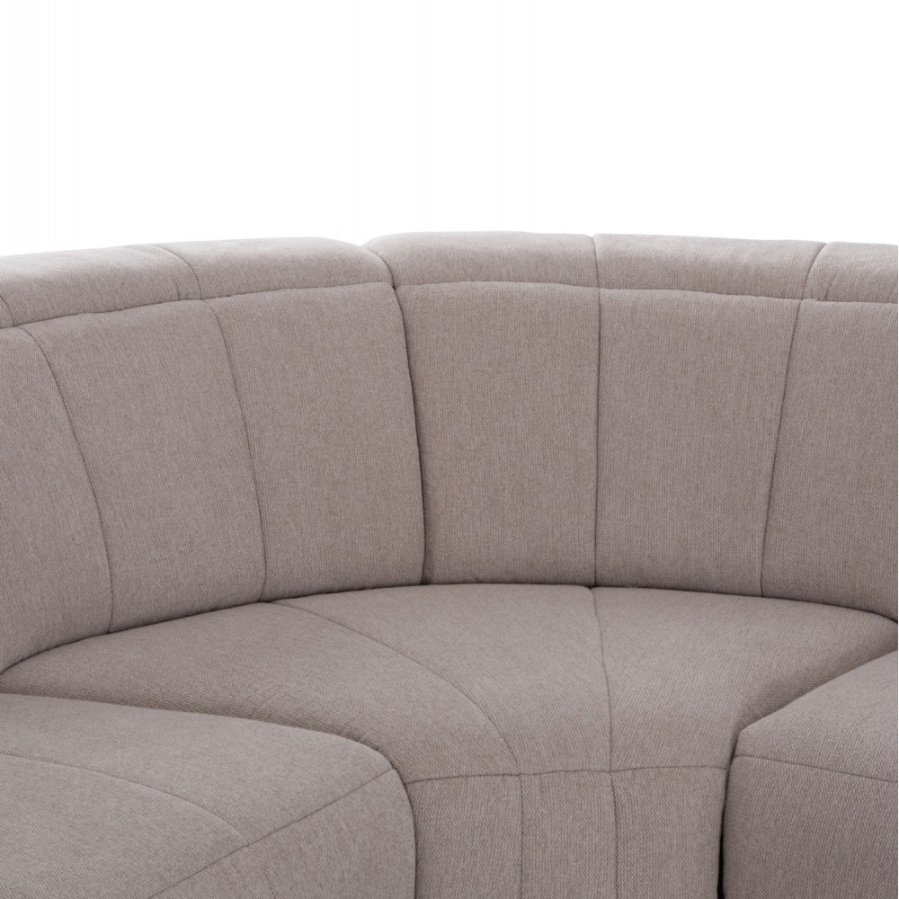 Γωνιακός καναπές με recline "ORACLE" από ύφασμα σε χρώμα μπεζ 260x260x90