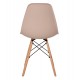 Καρέκλα τραπεζαρίας "TWIST" απο PP/ξύλο οξιάς σε χρώμα καπουτσίνο 46x50x82