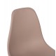Καρέκλα τραπεζαρίας "TWIST" απο PP/ξύλο οξιάς σε χρώμα καπουτσίνο 46x50x82