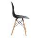 Καρέκλα τραπεζαρίας "TWIST" απο PP/ξύλο οξιάς σε χρώμα μαύρο 46x50x82