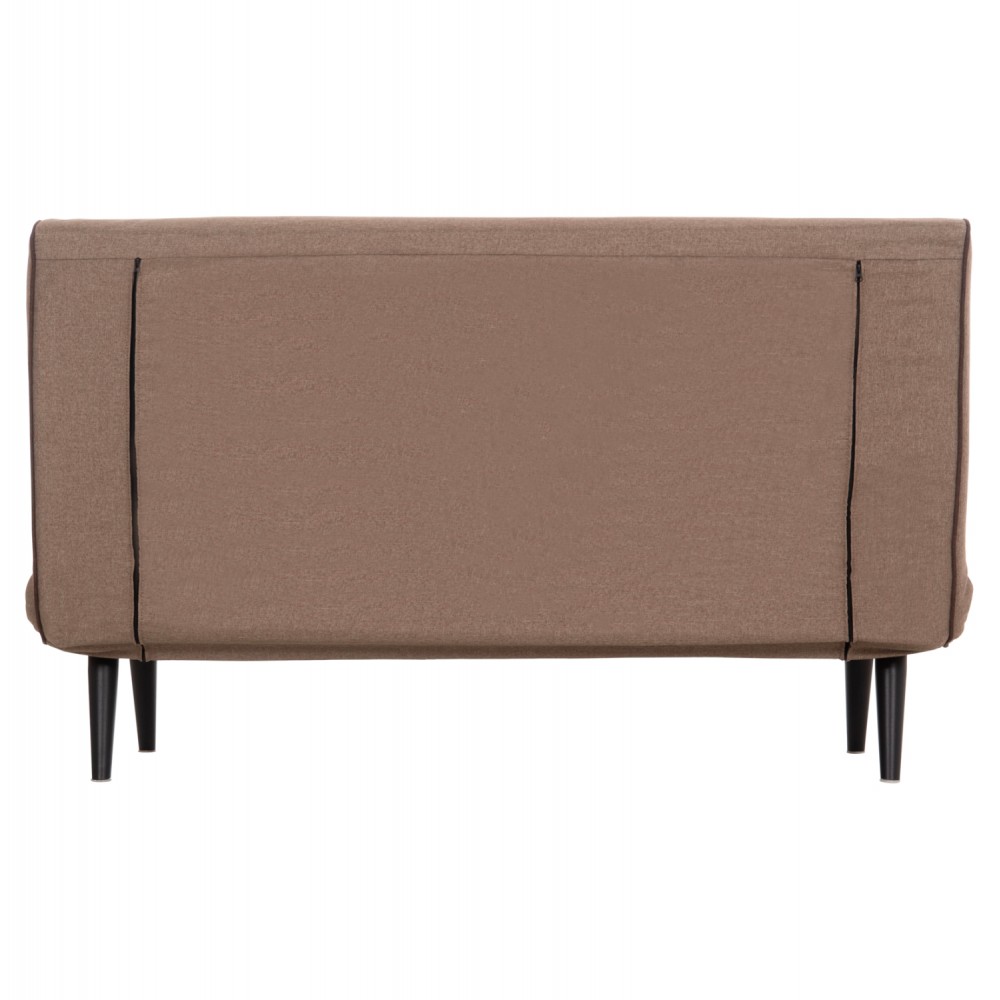 Καναπές-κρεβάτι "ASMA" διθέσιος απο ύφασμα σε χρώμα σκουρό μπεζ 143x78x84