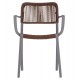 Πολυθρόνα "STRIDER" από pp/σχοινί σε χρώμα γκρι/καφέ 57x53x80
