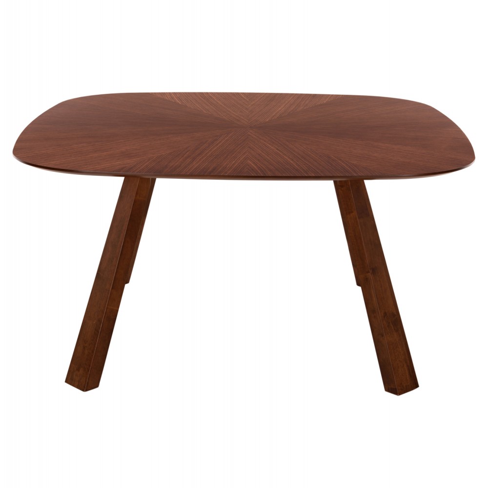 Σετ τραπεζαρίας 9τμχ "RIDER" τραπέζι απο MDF και καρέκλες rubberwood/ύφασμα εκρού