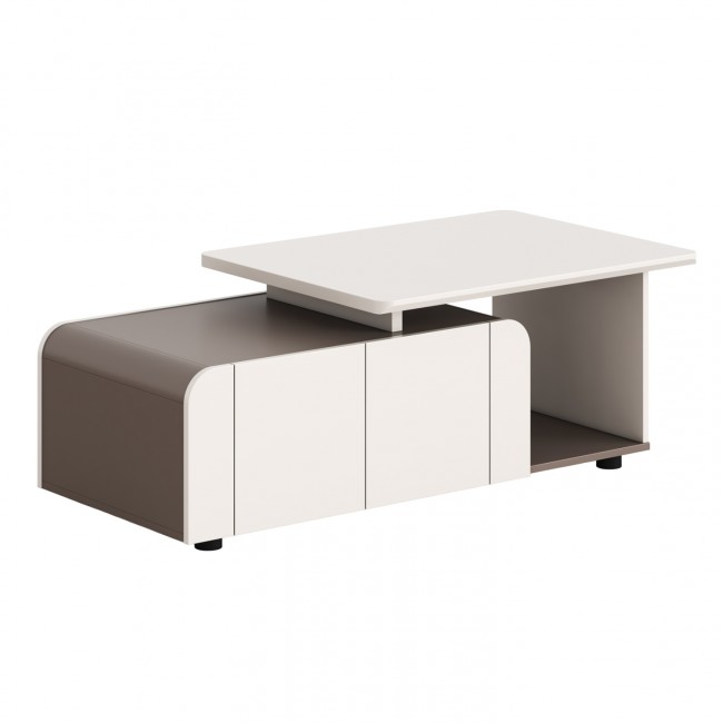 Ντουλάπι γραφείου "NEWLINE" σε χρώμα κρεμ/καφέ 120x60x42