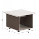 Βοηθητικό τραπεζάκι "NEWLINE" σε χρώμα κρεμ/καφέ 60x60x42