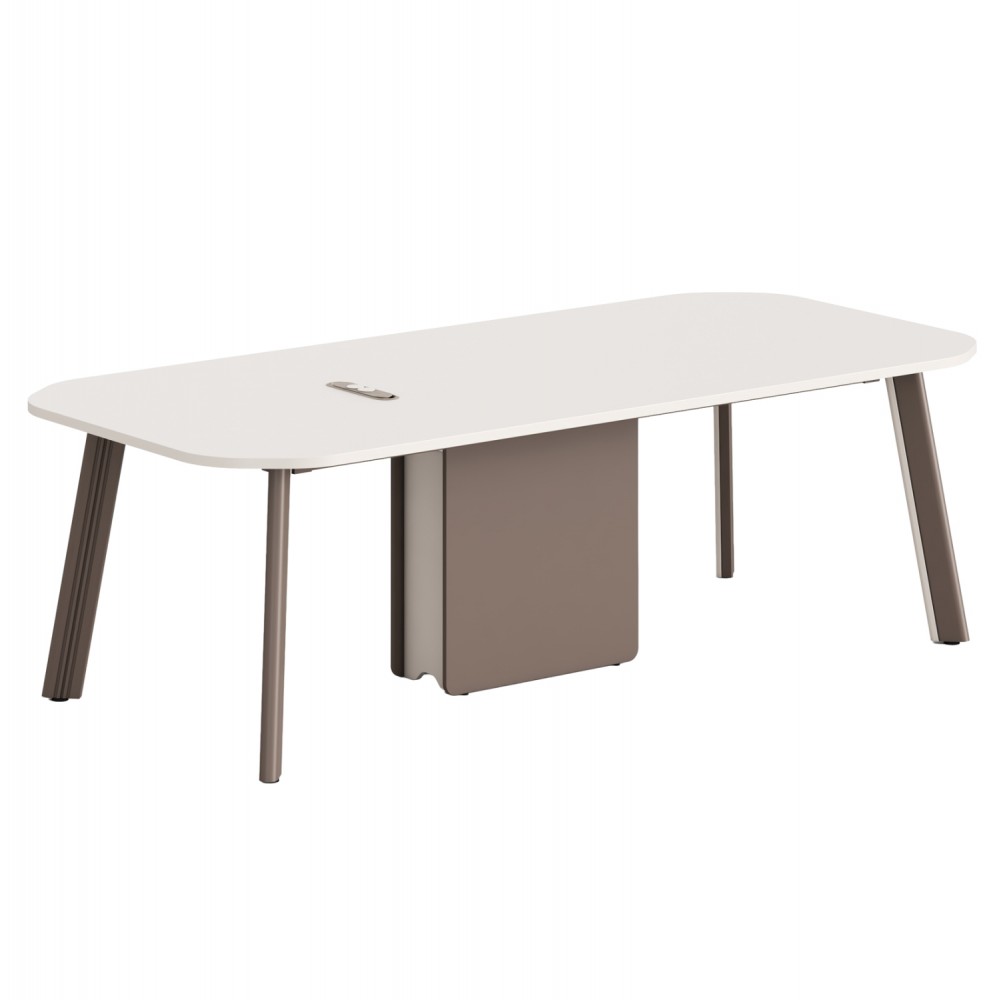 Γραφείο συνεργασίας "NEWLINE" από αλουμίνιο σε χρώμα κρεμ 240x110x75