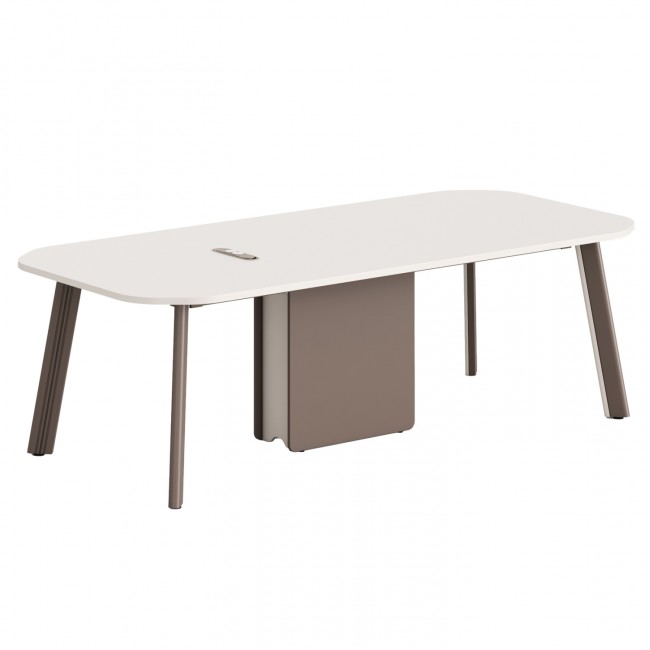 Γραφείο συνεργασίας "NEWLINE" από αλουμίνιο σε χρώμα κρεμ 240x110x75