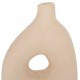Διακοσμητικό βάζο "DECANT" από τερακότα σε χρώμα κρεμ 17x6.5x20