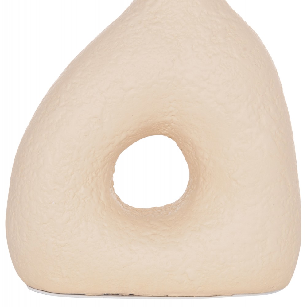 Διακοσμητικό βάζο "DECANT" από τερακότα σε χρώμα κρεμ 17x6.5x20