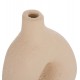Διακοσμητικό βάζο "DECANT" από τερακότα σε χρώμα κρεμ 17x6.5x20