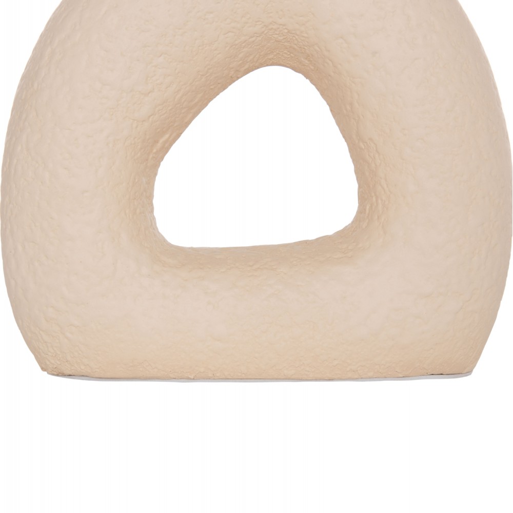 Διακοσμητικό βάζο "DECANT" από τρακότα σε χρώμα κρεμ 17x6.5x17