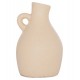 Επιτραπέζιο διακοσμητικό βάζο "DECANT" από τερακότα σε χρώμα κρεμ Φ14x21