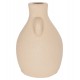 Επιτραπέζιο διακοσμητικό βάζο "DECANT" από τερακότα σε χρώμα κρεμ Φ14x21