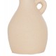 Επιτραπέζιο διακοσμητικό βάζο "DECANT" από τερακότα σε χρώμα κρεμ Φ14x21