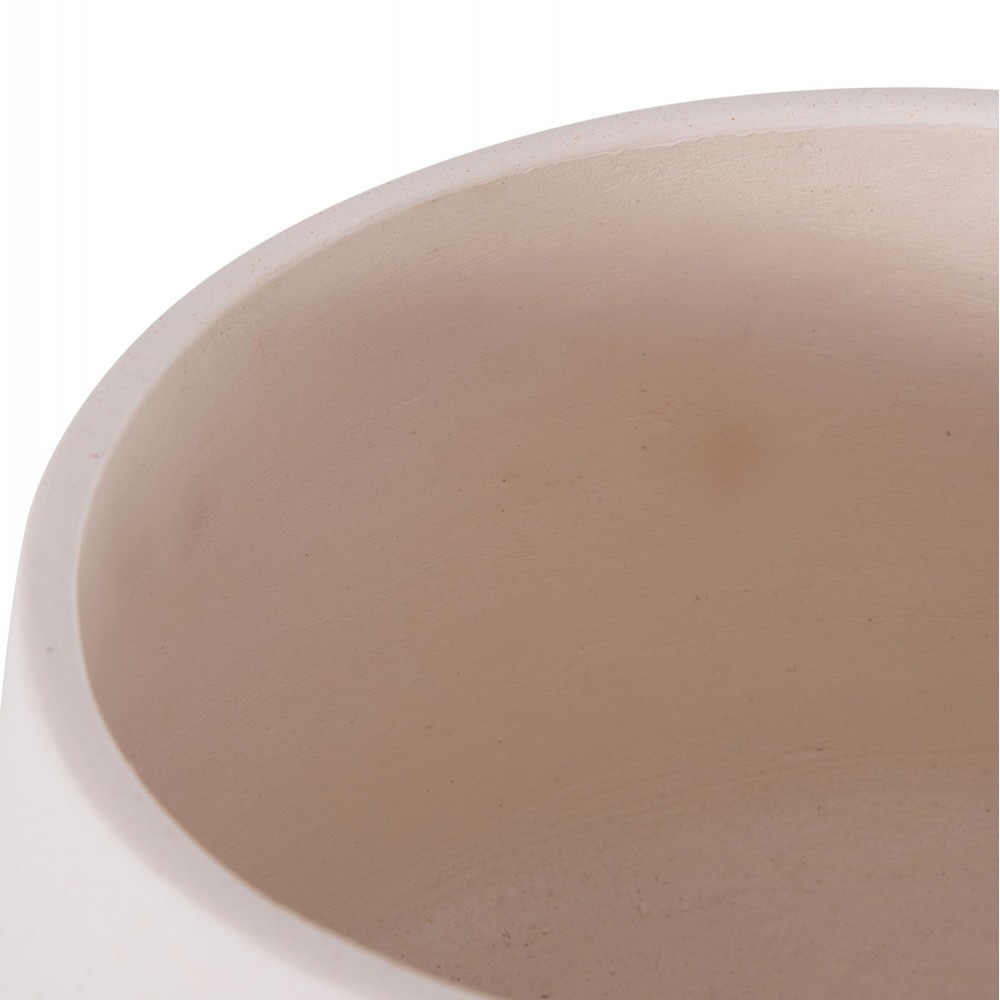 Γλάστρα εσωτερικού χώρου "FRELLO" από τσιμέντο/ξύλο σε χρώμα λευκό/καφέ 29x29x23,5