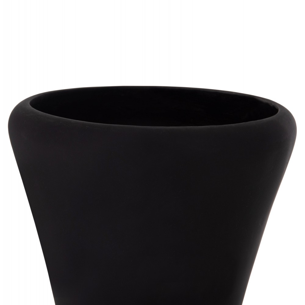Διακοσμητικό βάζο δαπέδου "NEBULA" από τσιμέντο σε χρώμα μαύρο 45x172