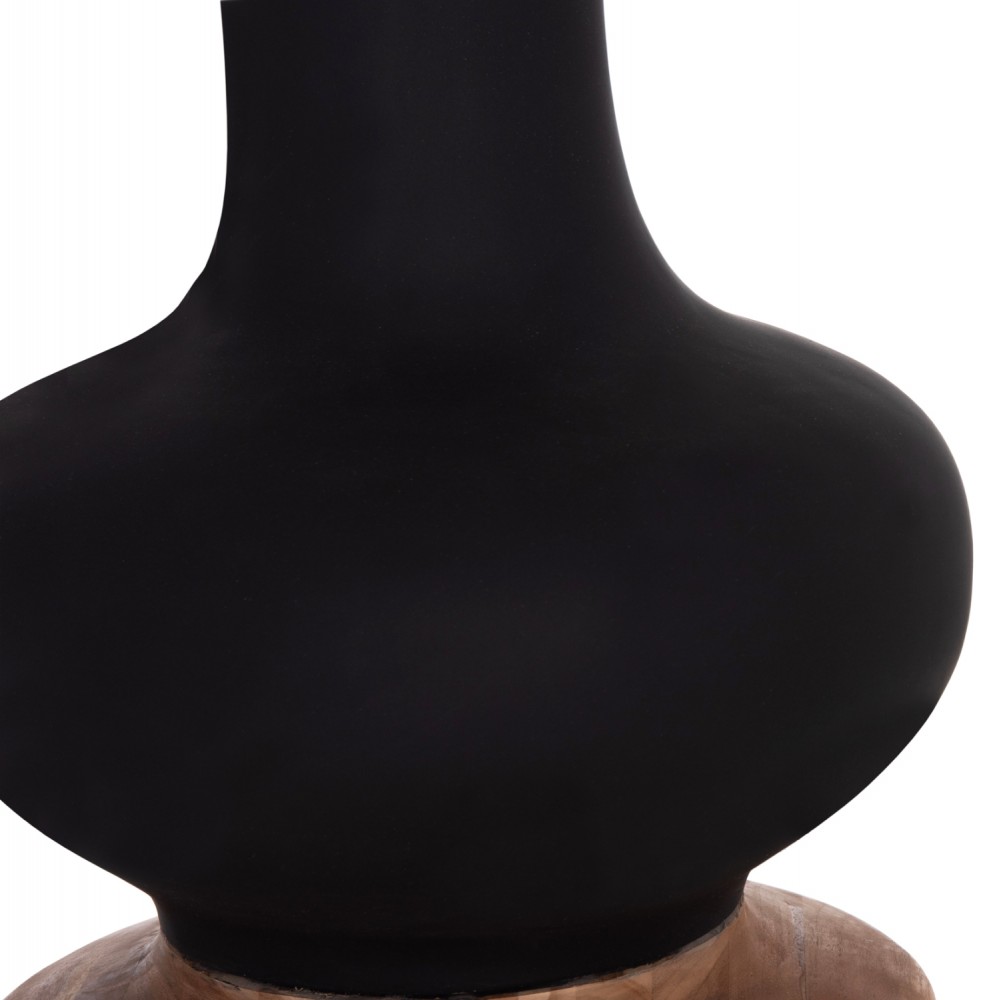 Διακοσμητικό βάζο δαπέδου "NEBULA" από τσιμέντο σε χρώμα μαύρο 45x172