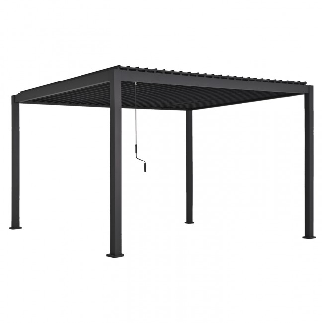 Πέργκολα-κιόσκι "DOMECIL" από αλουμίνιο σε χρώμα μαύρο 300x400x240