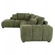 Γωνιακός καναπές "COVEN" από ύφασμα σε χρώμα πράσινο 298x102-208x85