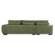 Γωνιακός καναπές "COVEN" από ύφασμα σε χρώμα πράσινο 298x102-208x85