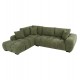 Γωνιακός καναπές "COVEN" από ύφασμα σε χρώμα πράσινο 298x102-208x85