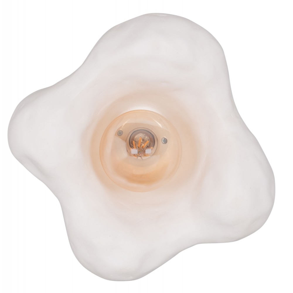 Επιτοίχιο φωτιστικό "LUXON" από τσιμέντο σε χρώμα λευκό 28x15x28