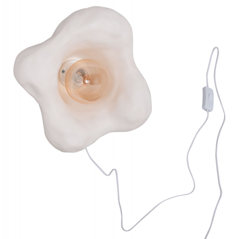 Επιτοίχιο φωτιστικό "LUXON" από τσιμέντο σε χρώμα λευκό 28x15x28