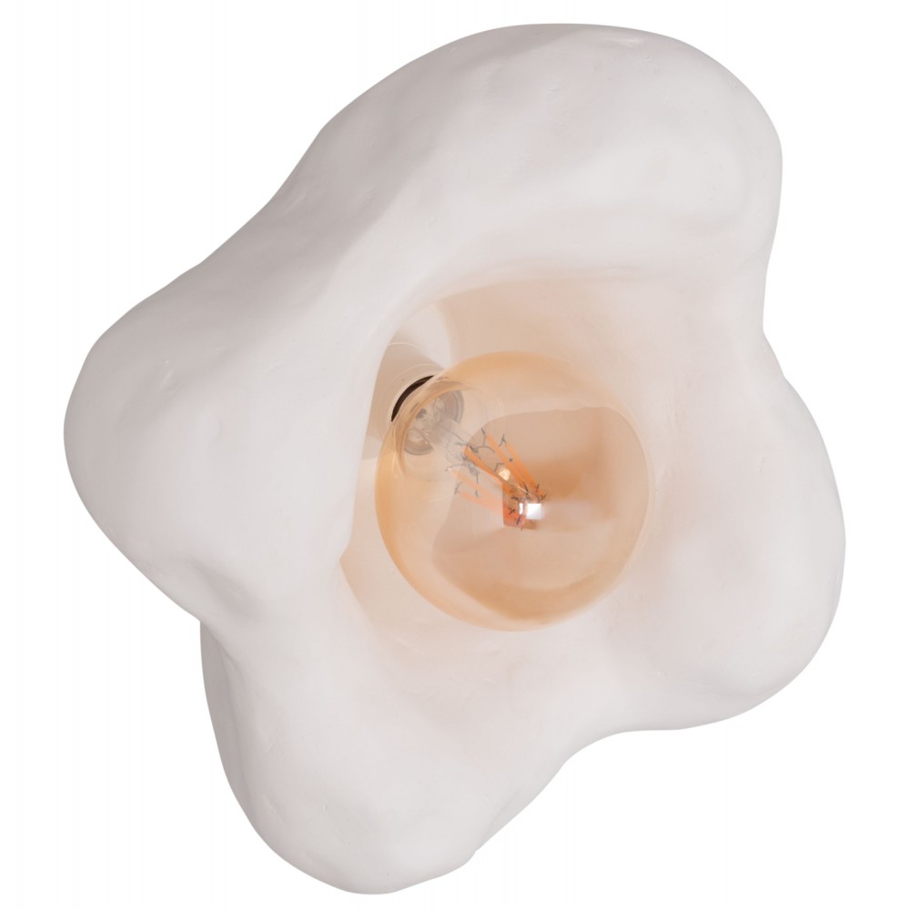 Επιτοίχιο φωτιστικό "LUXON" από τσιμέντο σε χρώμα λευκό 28x15x28