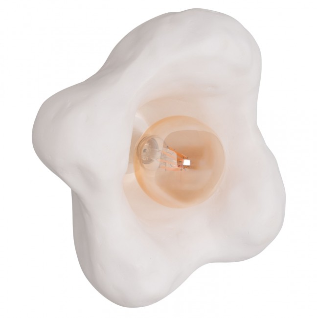 Επιτοίχιο φωτιστικό "LUXON" από τσιμέντο σε χρώμα λευκό 28x15x28