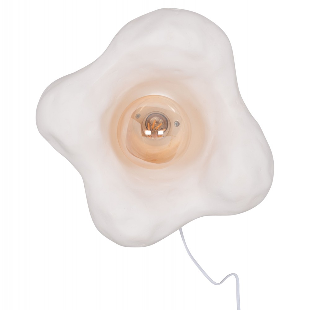 Επιτοίχιο φωτιστικό "LUXON" από τσιμέντο σε χρώμα λευκό 28x15x28