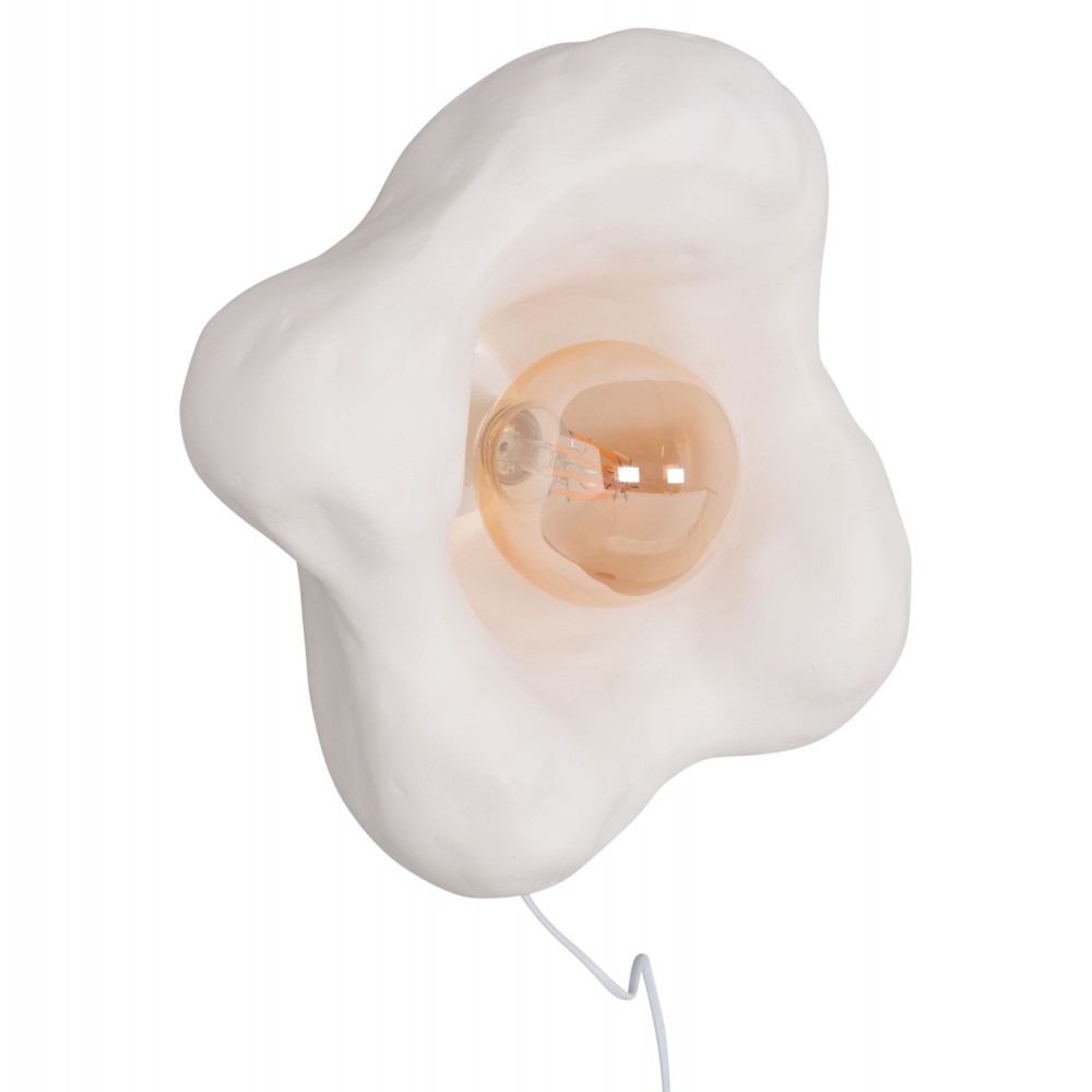 Επιτοίχιο φωτιστικό "LUXON" από τσιμέντο σε χρώμα λευκό 28x15x28