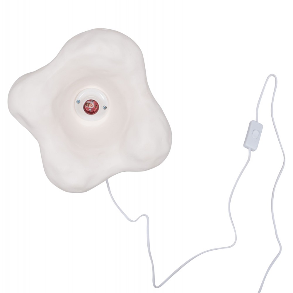 Επιτοίχιο φωτιστικό "LUXON" από τσιμέντο σε χρώμα λευκό 28x15x28