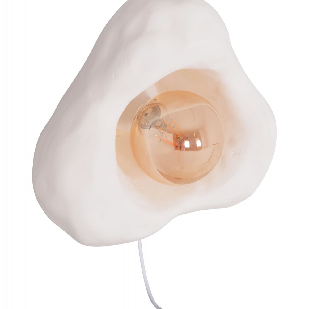 Επιτοίχιο φωτιστικό "LUXON" από τσιμέντο σε χρώμα λευκό 28x15x25