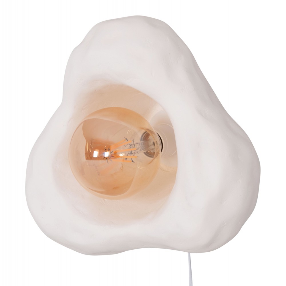 Επιτοίχιο φωτιστικό "LUXON" από τσιμέντο σε χρώμα λευκό 28x15x25