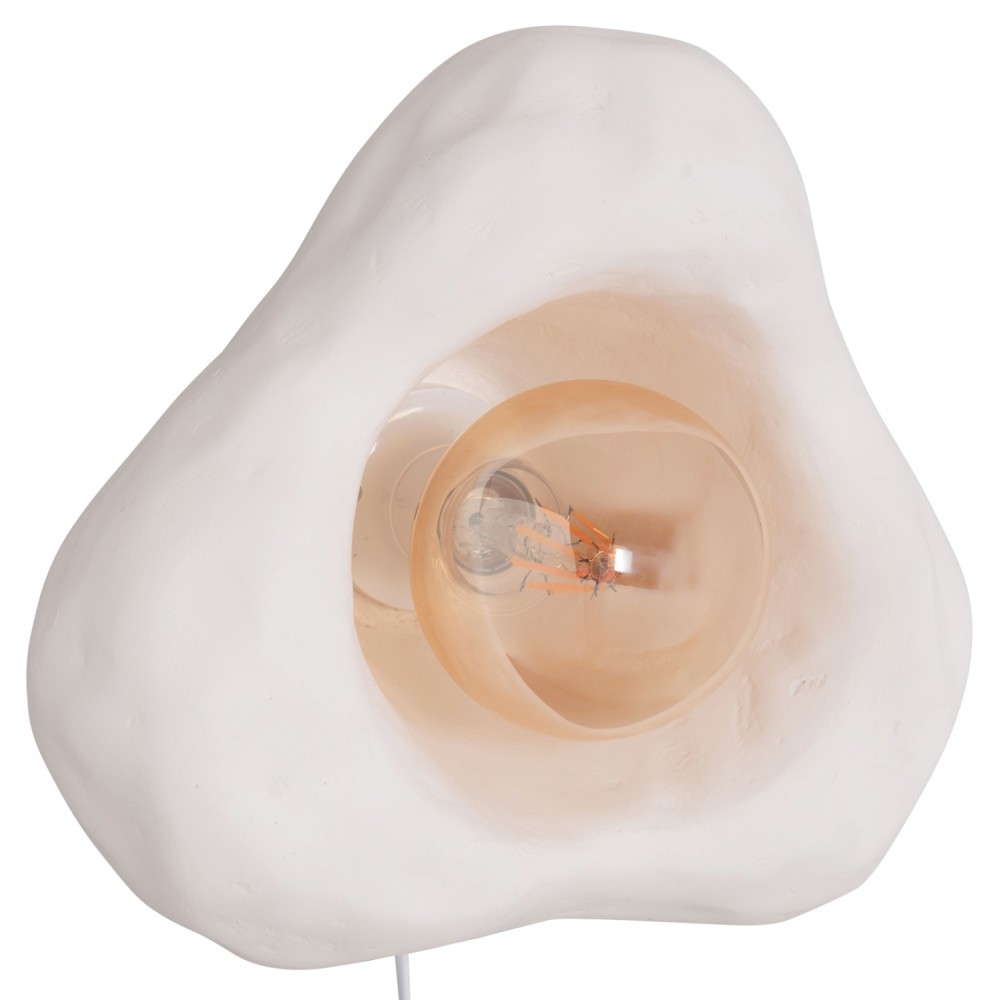 Επιτοίχιο φωτιστικό "LUXON" από τσιμέντο σε χρώμα λευκό 28x15x25