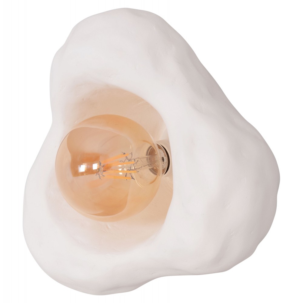 Επιτοίχιο φωτιστικό "LUXON" από τσιμέντο σε χρώμα λευκό 28x15x25